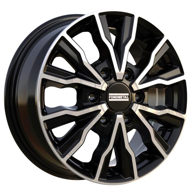 Fondmetal PRO2 Glossy Black Machined J6.5 R16 6X120 ET50 CB74.5